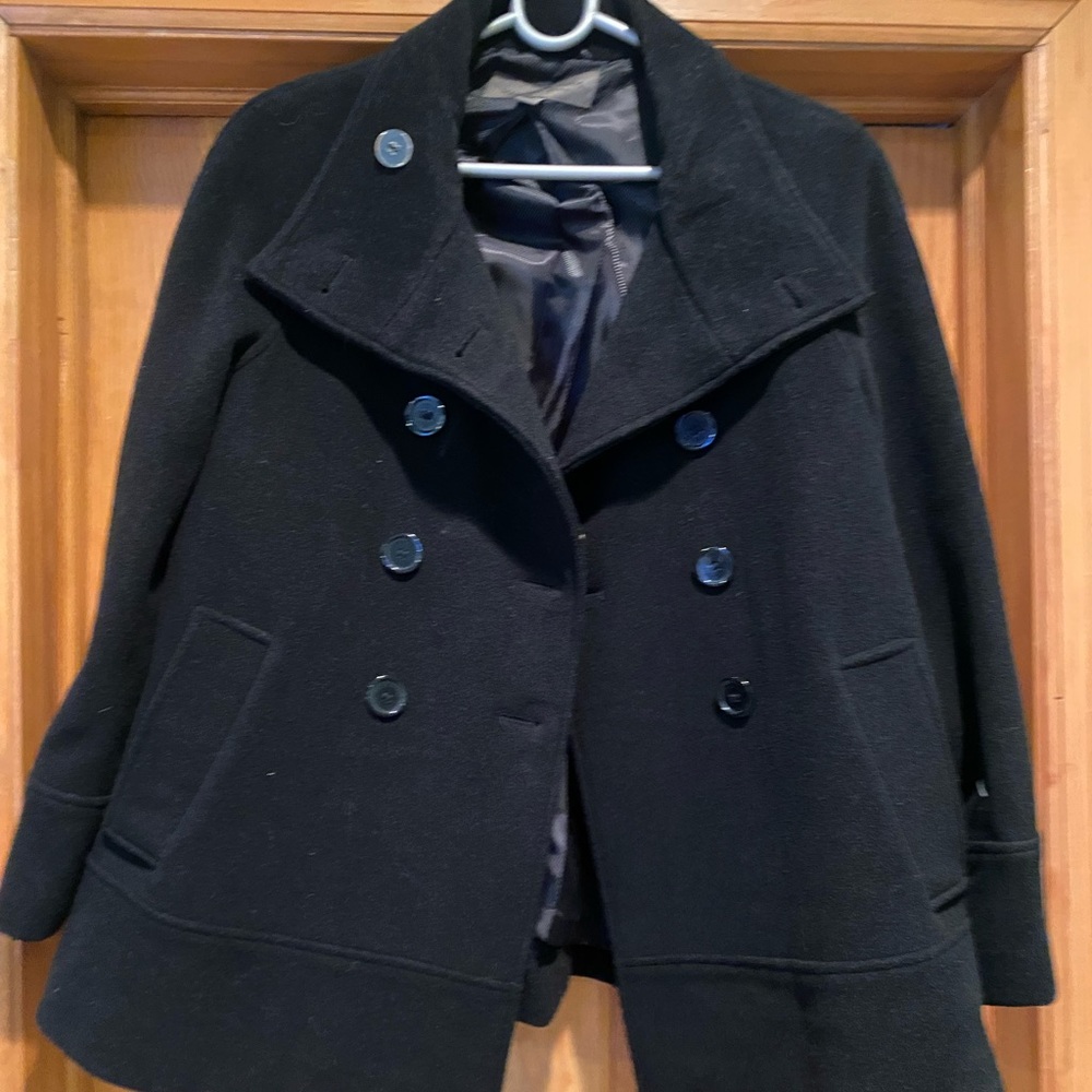 Marc New York; black pea coat; size 2